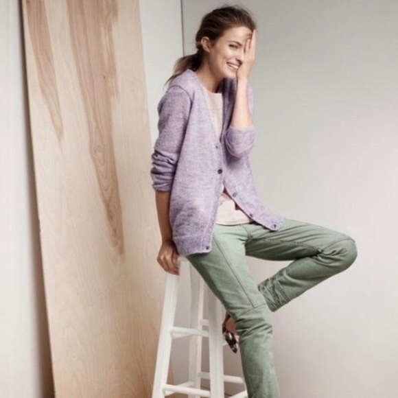 J. Crew Sweaters - J. Crew Purple Mohair Boyfriend Cardigan